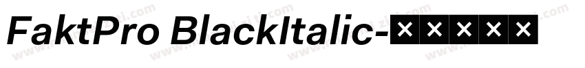 FaktPro BlackItalic字体转换